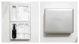 Mallowcare Packaging, aluminium case, moulded pulp inner, various sizes mallowcare plasters, mallowcare saline solution for cleaning wound Work by India Gabb